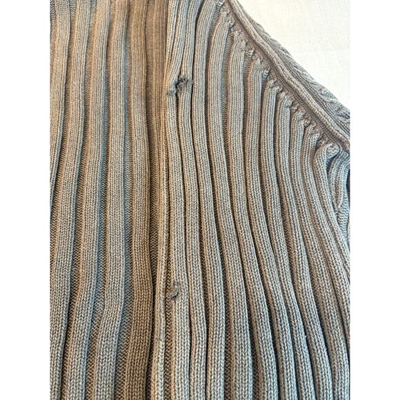 Levi's Women's Ribbed Gray Sweater 100 % Cotton Size M Flawed - Picture 6 of 9